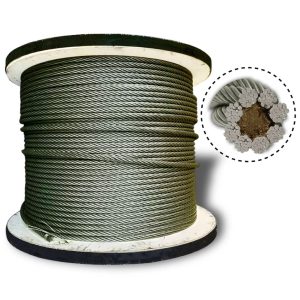 CABLE DE ACERO 8 X 19 ALMA DE FIBRA TIPO ELEVADOR