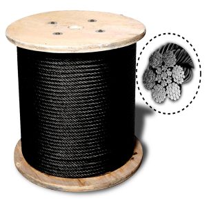 CABLE DE ACERO NEGRO – ALMA DE ACERO 6 X 19